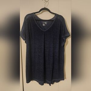 Terra & Sky Women's Dark Blue Short Sleeve Tee